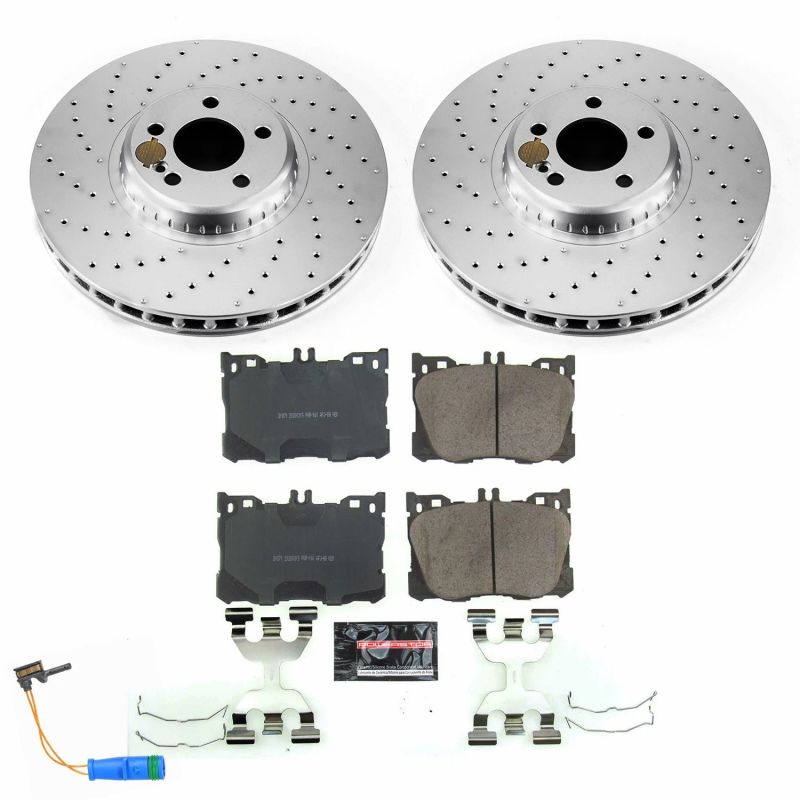 Power Stop 2018 Mercedes-Benz C43 AMG Front Z23 Evolution Sport Coated Brake Kit Brake Kits - Performance D&S PowerStop