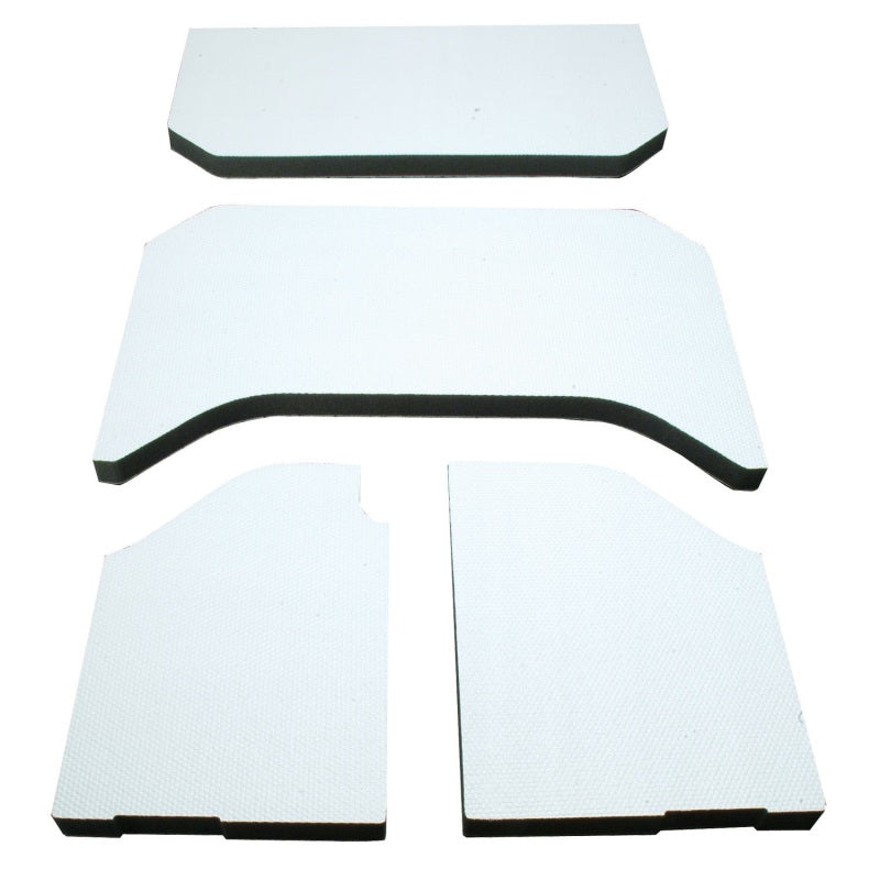 DEI 07-10 Jeep Wrangler JK 4-Door Boom Mat Headliner - 4 Piece - White Hard Top Accessories DEI