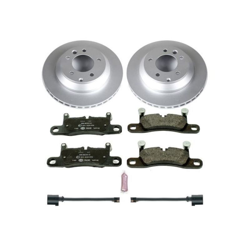 Power Stop 11-18 Porsche Cayenne Rear Euro-Stop Brake Kit Brake Kits - OE PowerStop