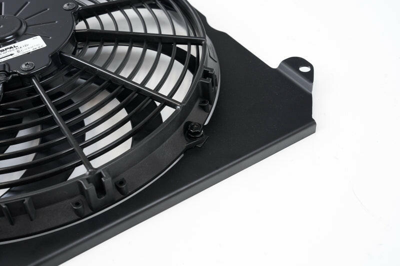 CSF 92-00 Honda Civic All-Aluminum Fan Shroud w/12in SPAL Fan - Black Finish Radiators CSF