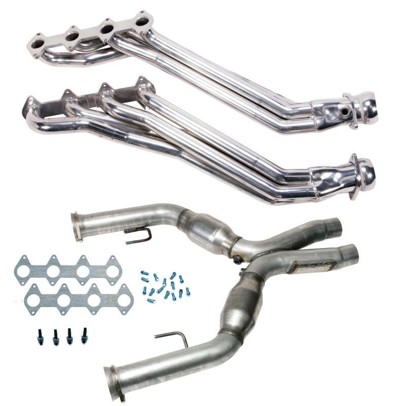 BBK 05-10 Ford Mustang GT 1 5/8 Long Tube Headers w/High Flow Catted X-Pipe (Silver Ceramic) Headers & Manifolds BBK