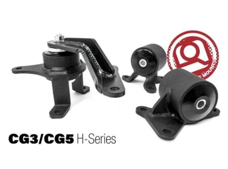 Innovative 98-02 Accord H-Series Black Steel Mounts 85A Bushings Engine Mounts Innovative Mounts