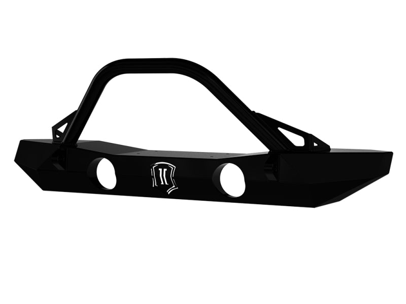 ICON 07-18 Jeep Wrangler JK Pro Series Mid Width Front Bumper w/Bar/Tabs Bumpers - Steel ICON