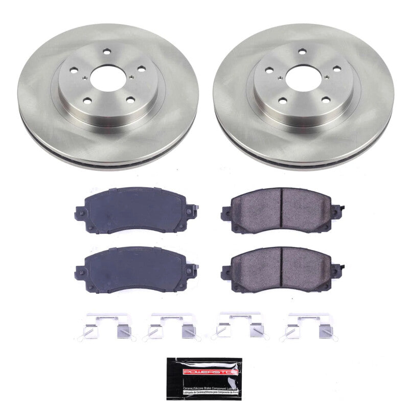 Power Stop 19-22 Subaru Forester Front Semi-Coated Rotor Kit Brake Kits - Performance Blank PowerStop