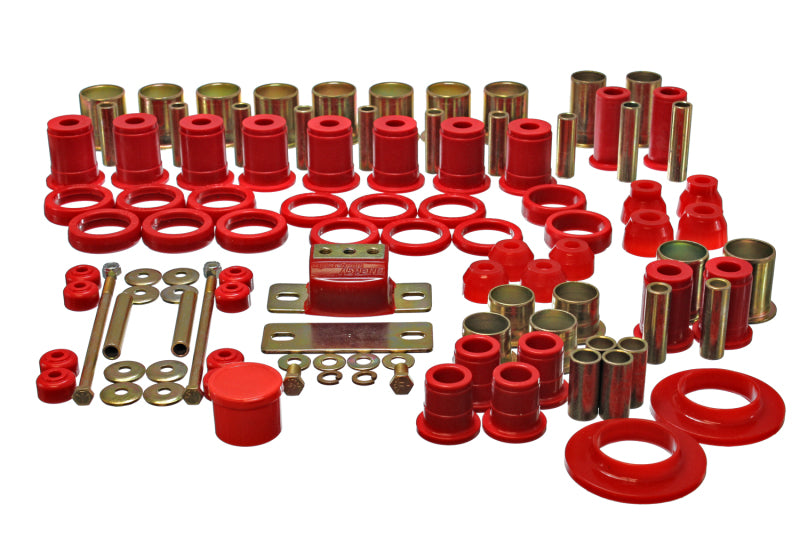 Energy Suspension 78-87 Oldsmobile Cutlass/442/F-85/Europa Red Hyper-flex Master Bushing Set Bushing Kits Energy Suspension