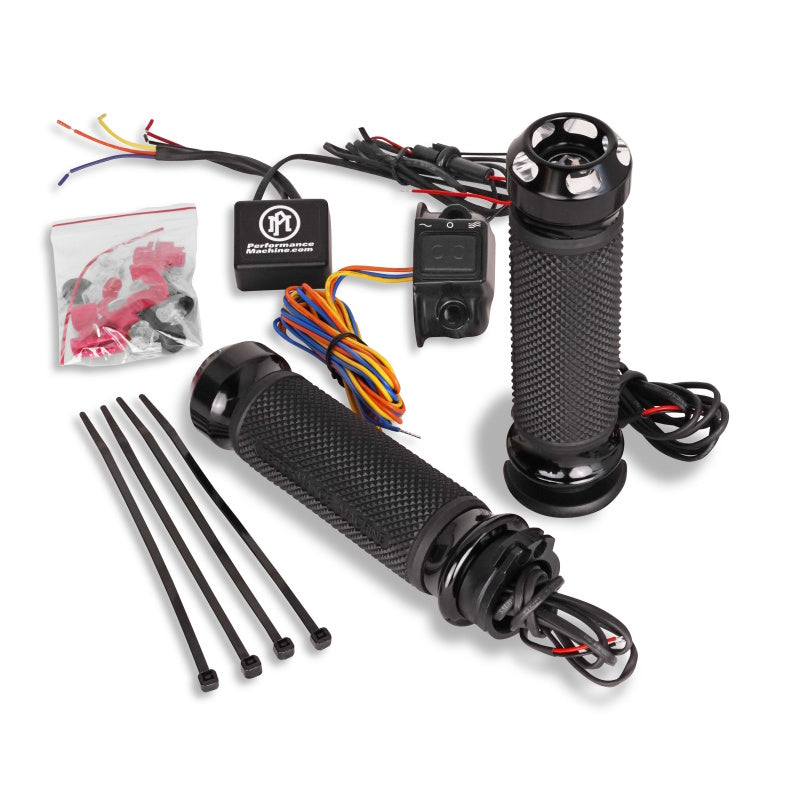 Performance Machine FLHX TBW Apex Heated Grips - Contrast Cut Grips Performance Machine