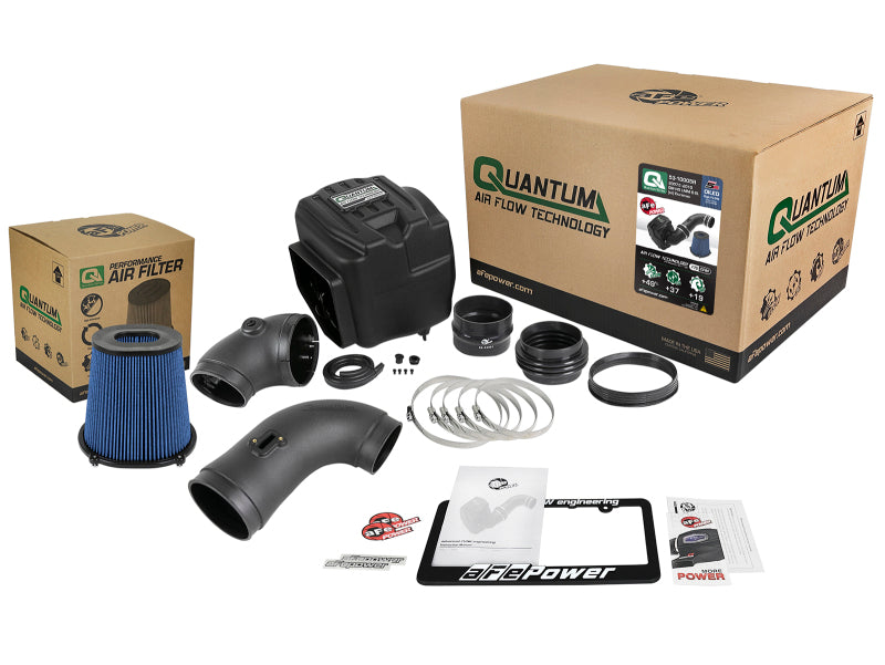 aFe Quantum Pro 5R Cold Air Intake System 08-10 GM/Chevy Duramax V8-6.6L LMM - Oiled Cold Air Intakes aFe