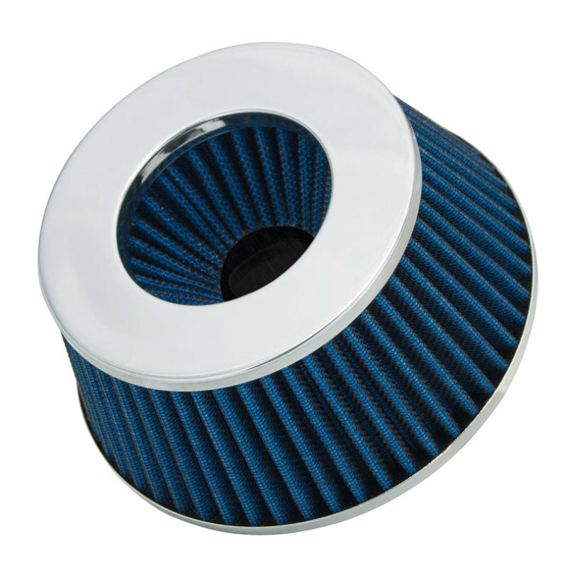 Spectre Adjustable Conical Air Filter 2-1/2in. Tall (Fits 3in. / 3-1/2in. / 4in. Tubes) - Blue Air Filters - Universal Fit Spectre