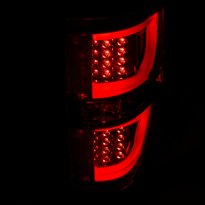 ANZO 2009-2013 Ford F-150 LED Taillights Red/Clear Tail Lights ANZO