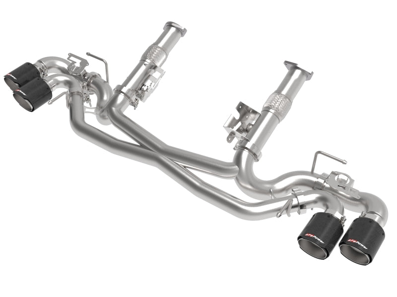 AFe MACH Force-Xp 304 Stainless Steel Cat-Back Exhaust Carbon 2020 Chevrolet Corvette C8 Catback aFe