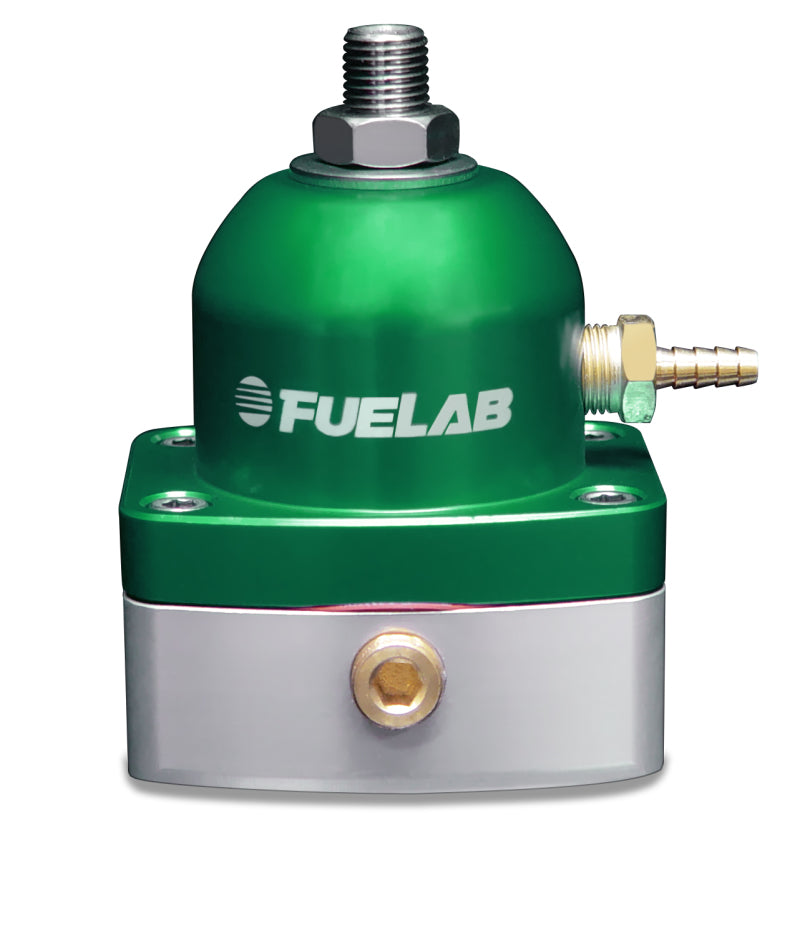 Fuelab 525 TBI Adjustable FPR In-Line 10-25 PSI (1) -6AN In (1) -6AN Return - Green Fuel Pressure Regulators Fuelab