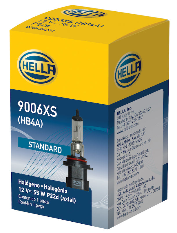 Hella Bulb 9006XS/HB4A 12V 55W P22d T4 Bulbs Hella