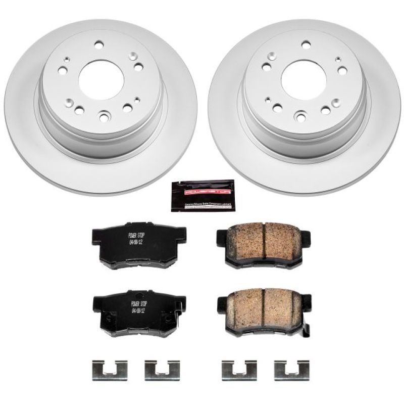 Power Stop 02-04 Honda CR-V Rear Z17 Evolution Geomet Coated Brake Kit Brake Kits - Performance Blank PowerStop