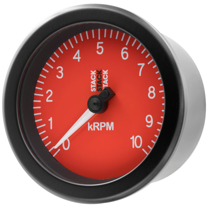 Autometer Stack Sport 88mm 0-10K RPM Tachometer - Red Gauges AutoMeter
