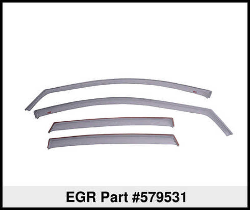 EGR 13-17 Honda Accord In-Channel Window Visors Front/Rear Set Dark Smoke Wind Deflectors EGR