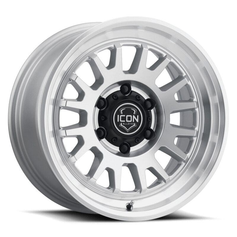 ICON Anza 17x8.5 / 6x5.5 / 0mm / 4.75in BS Silver Machined Wheel Wheels - Cast ICON