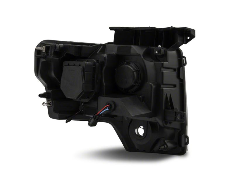 Raxiom 09-14 Ford F-150 Super White LED Halo Projector Headlights- Black Housing (Clear Lens) Headlights Raxiom