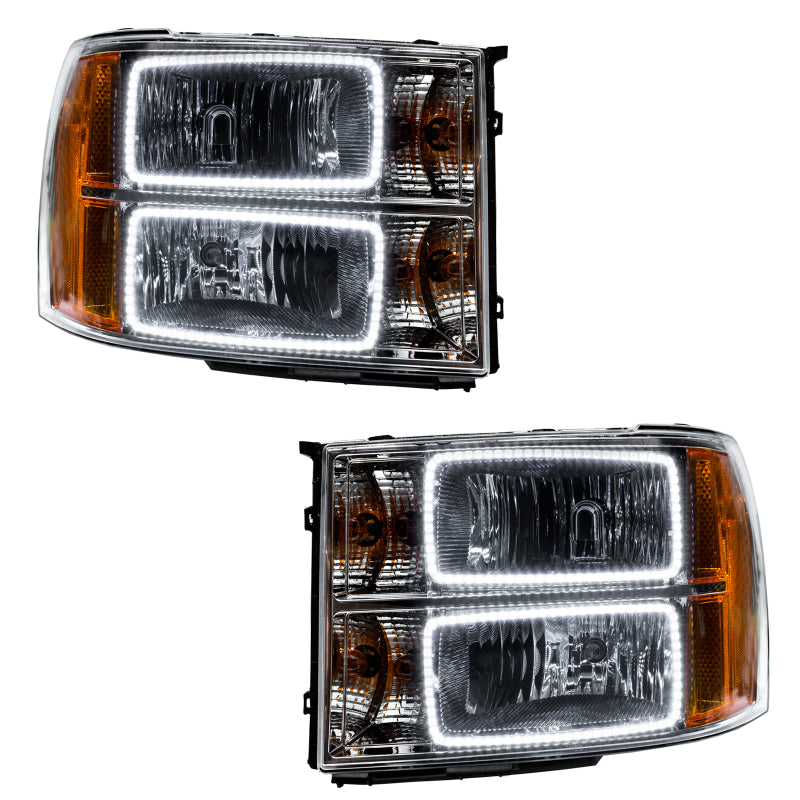 Oracle 07-13 GMC Sierra SMD HL - Square Ring Design - White Headlights ORACLE Lighting