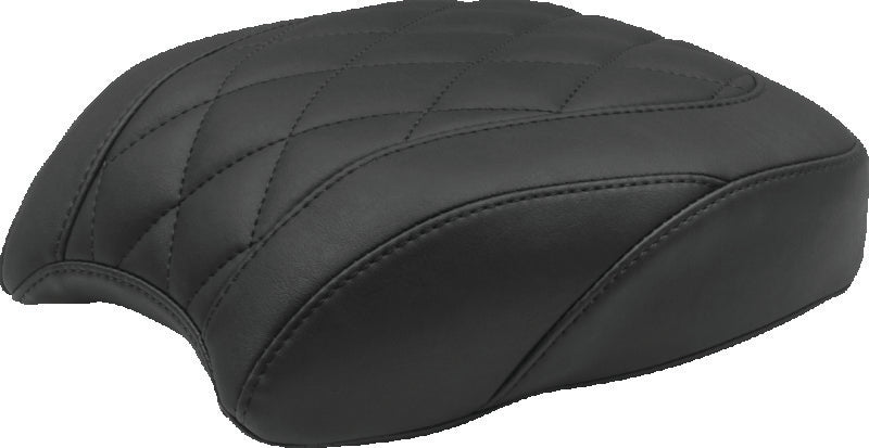 Mustang 97-21 Harley Touring Sissy Bar Pad (12 inch x 9 inh) Diamond Stitch- Black Sissy Bar Pads Mustang Motorcycle