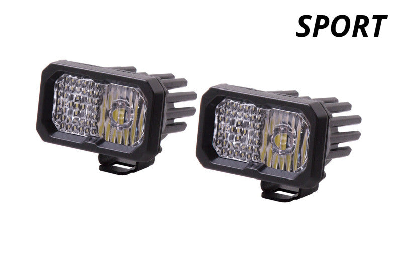 Diode Dynamics Stage Series 2 In LED Pod Sport - White Fog Standard ABL (Pair) Light Accessories and Wiring Diode Dynamics
