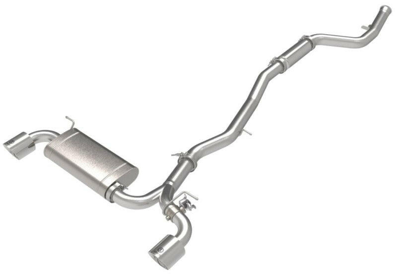 aFe POWER Takeda 2021 Toyota Supra 2.0L (t) 2.5in-3in 304 SS CB Exhaust w/ Polished Tips Catback aFe