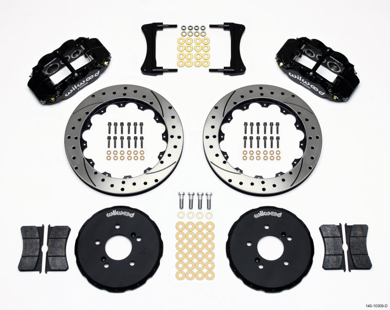 Wilwood Narrow Superlite 6R Front Hat Kit 12.88in Drilled Honda S2000 Big Brake Kits Wilwood
