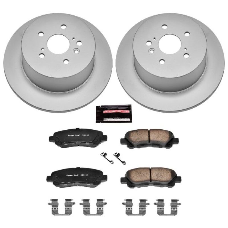 Power Stop 08-13 Toyota Highlander Rear Z17 Evolution Geomet Coated Brake Kit Brake Kits - Performance Blank PowerStop