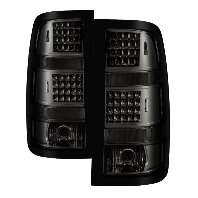 xTune GMC Sierra 07-13 (Not Fit 3500 Dually 4 Rear Wheels) LED Tail Lights Smoked ALT-JH-GS07-LED-SM Tail Lights SPYDER