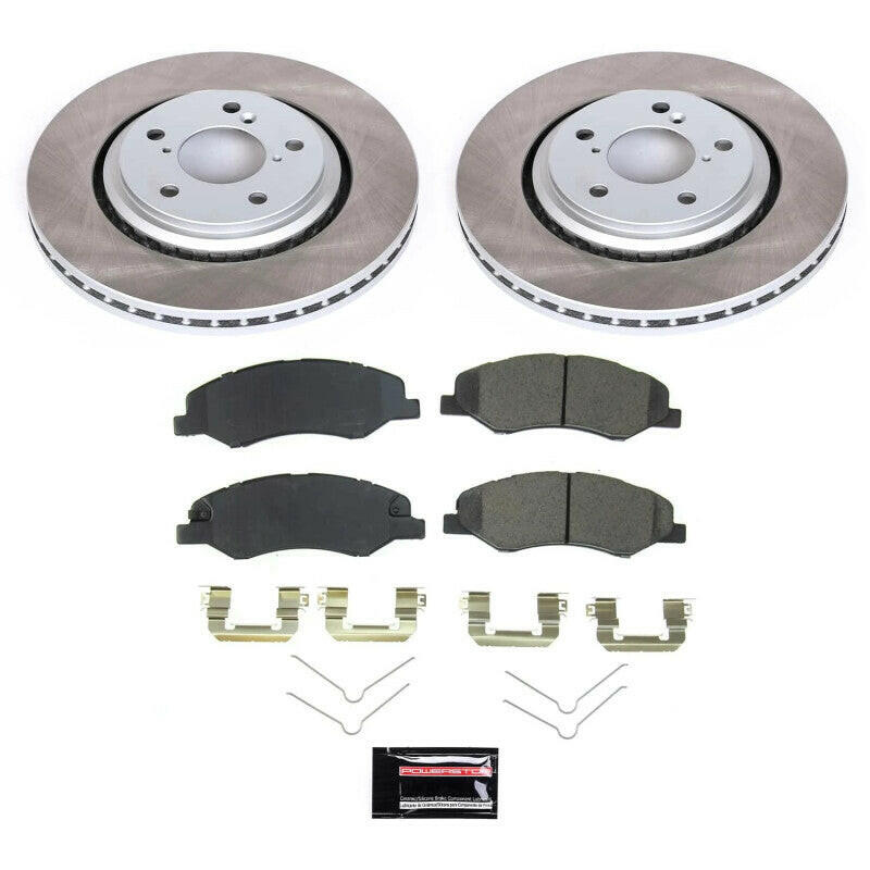 Power Stop 18-22 Honda Odyssey Front Semi-Coated Rotor Kit Brake Kits - Performance Blank PowerStop