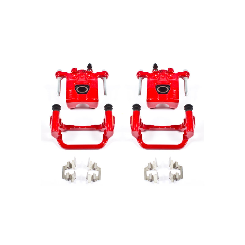 Power Stop 07-12 Nissan Altima Rear Red Calipers w/Brackets - Pair Brake Calipers - Perf PowerStop