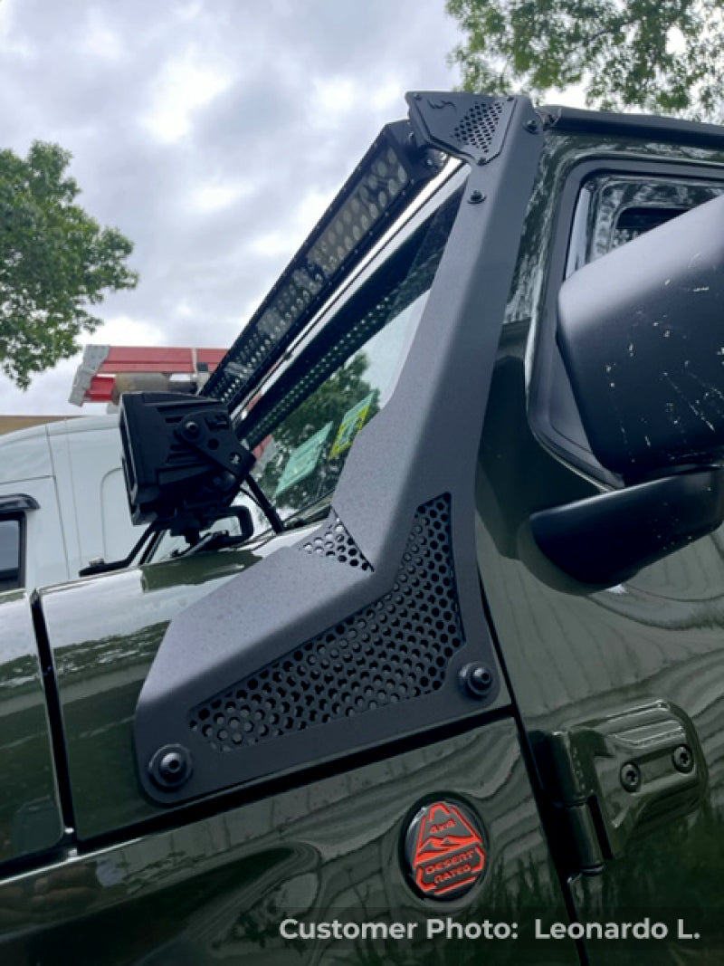 Go Rhino 18-20 Jeep Wrangler JL/JLU/Gladiator JT XE Windshield Light Bar Mount - 50in Single Row Light Mounts Go Rhino