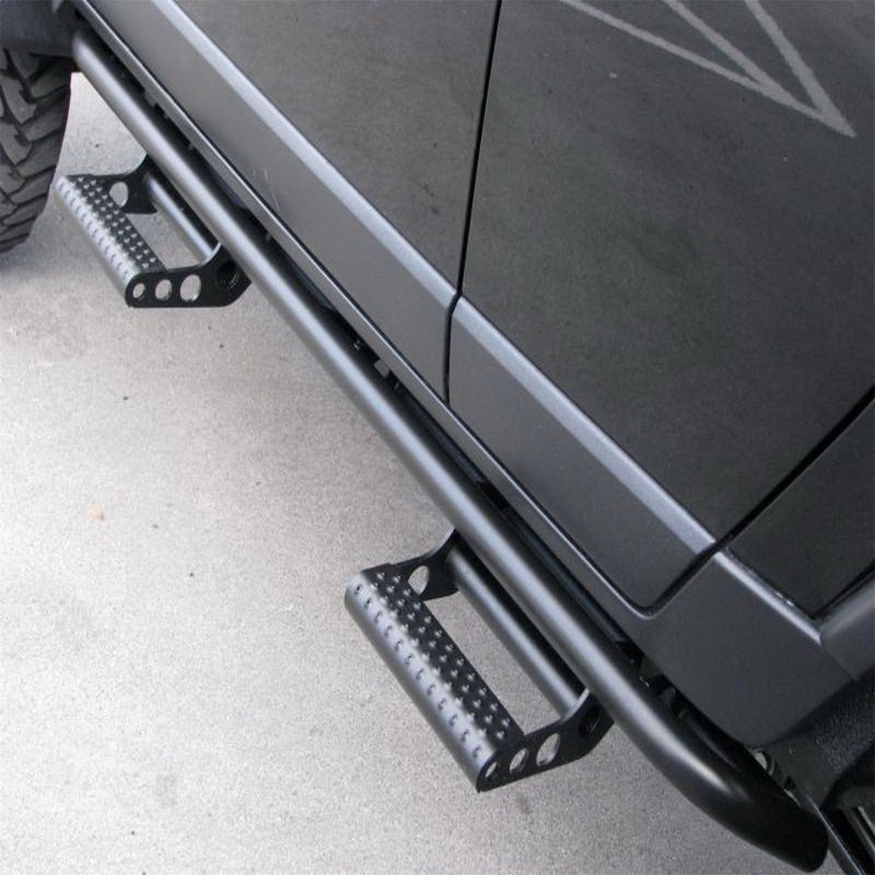 N-Fab RKR Step System 10-17 Dodge Ram 2500/3500 Crew Cab - Tex. Black - 1.75in Body Armor & Rock Rails N-Fab