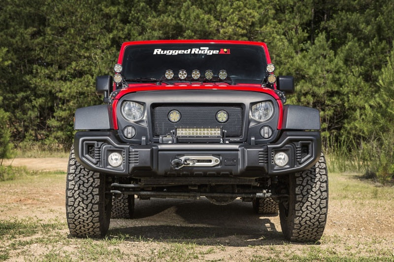 Rugged Ridge Spartacus Front Bumper Black 07-18 Jeep Wrangler Bumpers - Steel Rugged Ridge