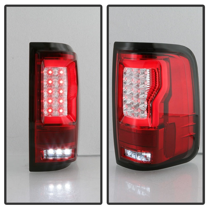 Spyder Ford F150 04-08 Styleside Tail Light V2 - LED - Red Clear ALT-YD-FF15004V2-LBLED-RC Tail Lights SPYDER