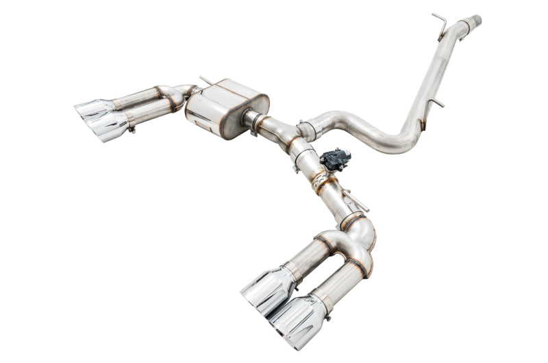 AWE Tuning Audi 8V S3 SwitchPath Exhaust w/Chrome Silver Tips 102mm Catback AWE Tuning