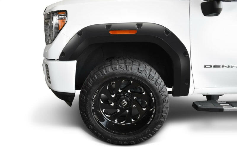 Bushwacker 22-23 Chevrolet Silverado 1500 (Ex. ZR2) Pocket Style Fender Flares 2pc Front - Black Fender Flares Bushwacker