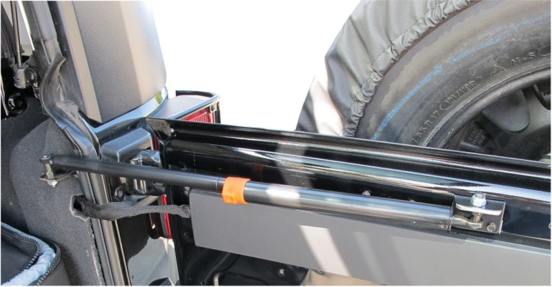 Rampage 2007-2010 Jeep Wrangler(JK) Rear Door Heavy Duty Gas Strut - Black Exterior Trim Rampage