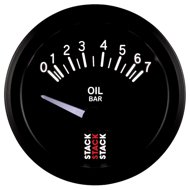 Autometer Stack 52mm 0-7 Bar M10 (M) Electric Oil Pressure Gauge - Black Gauges AutoMeter