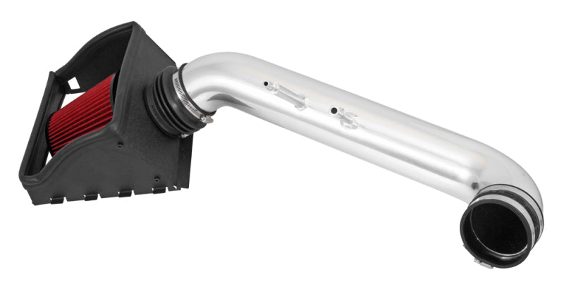 Spectre 15-18 Ford F150 V8-5.0L F/I Air Intake Kit - Polished w/Red Filter Cold Air Intakes Spectre