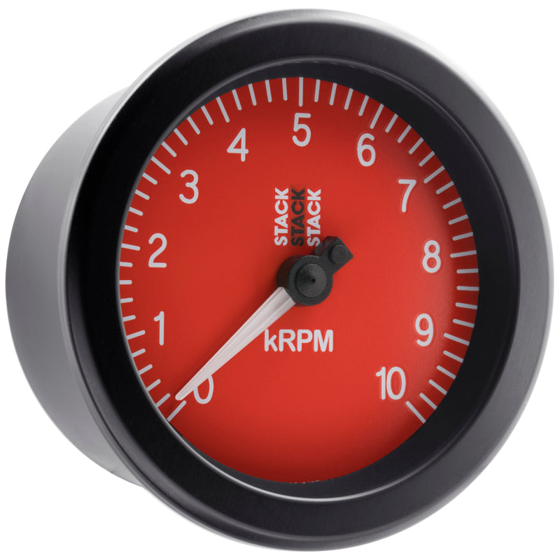 Autometer Stack Sport 88mm 0-10K RPM Tachometer - Red Gauges AutoMeter