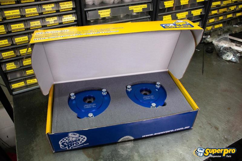 SuperPro 2015 Audi A3 Quattro Premium Front Upper Fixed Camber Offset Strut Mount Set Strut Bars Superpro