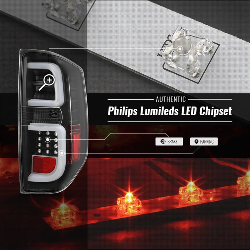 Spyder Toyota Tundra 2014-2016 Light Bar LED Tail Lights All Black ALT-YD-TTU14-LED-BKV2 Tail Lights SPYDER