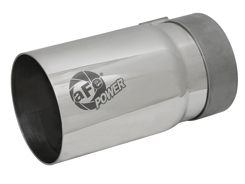aFe MACH Force-Xp Universal Exhaust Tip 3-1/2 IN Inlet x 4 IN Outlet x 7 IN Polished Right Side Exit Tips aFe