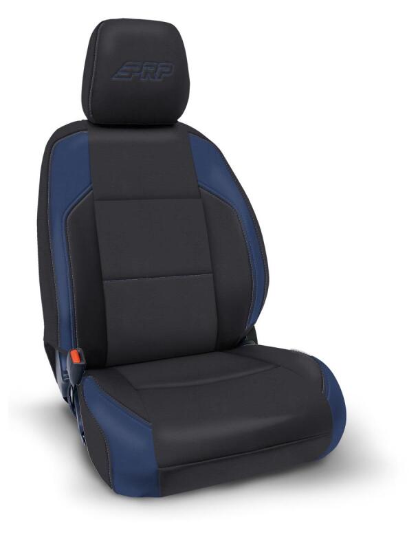 PRP 16-23 Toyota Tacoma Front Seat Covers (Pair) - Black/Navy Blue Seat Covers PRP Seats