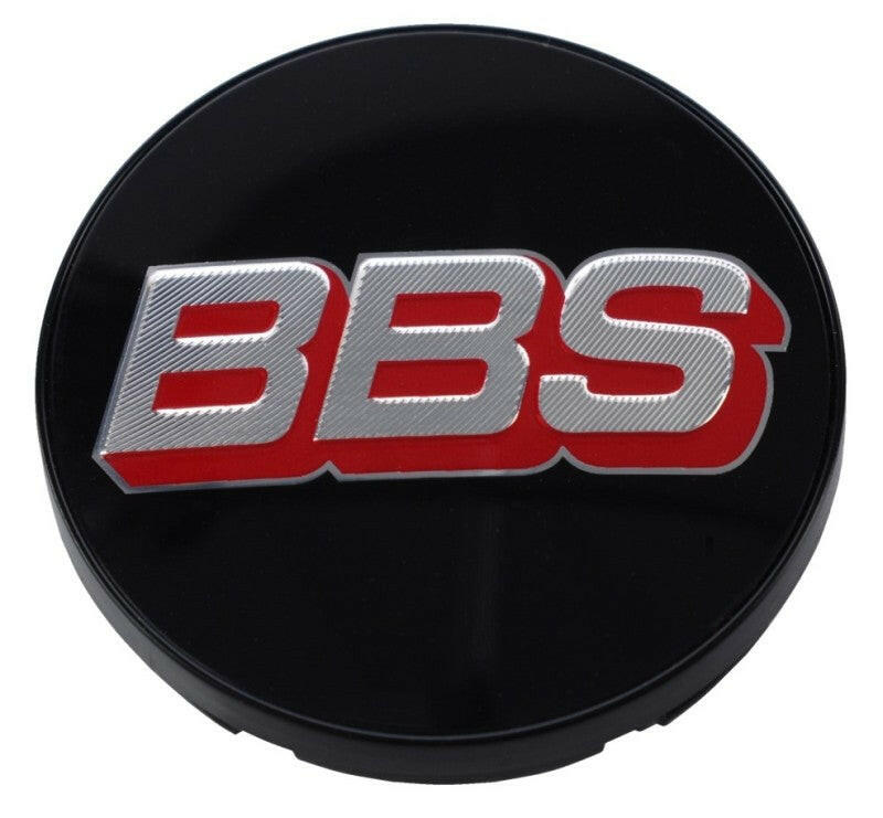 BBS Center Cap 56mm Black/Silver/Red Wheel Center Caps BBS
