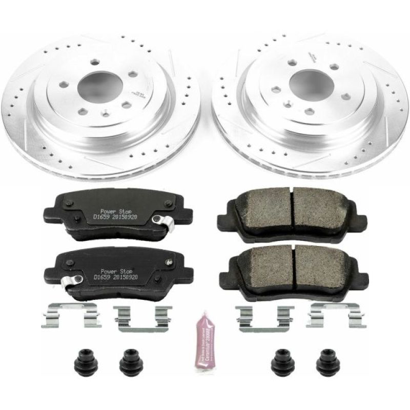 Power Stop 13-15 Cadillac ATS Rear Z23 Evolution Sport Brake Kit Brake Kits - Performance D&S PowerStop