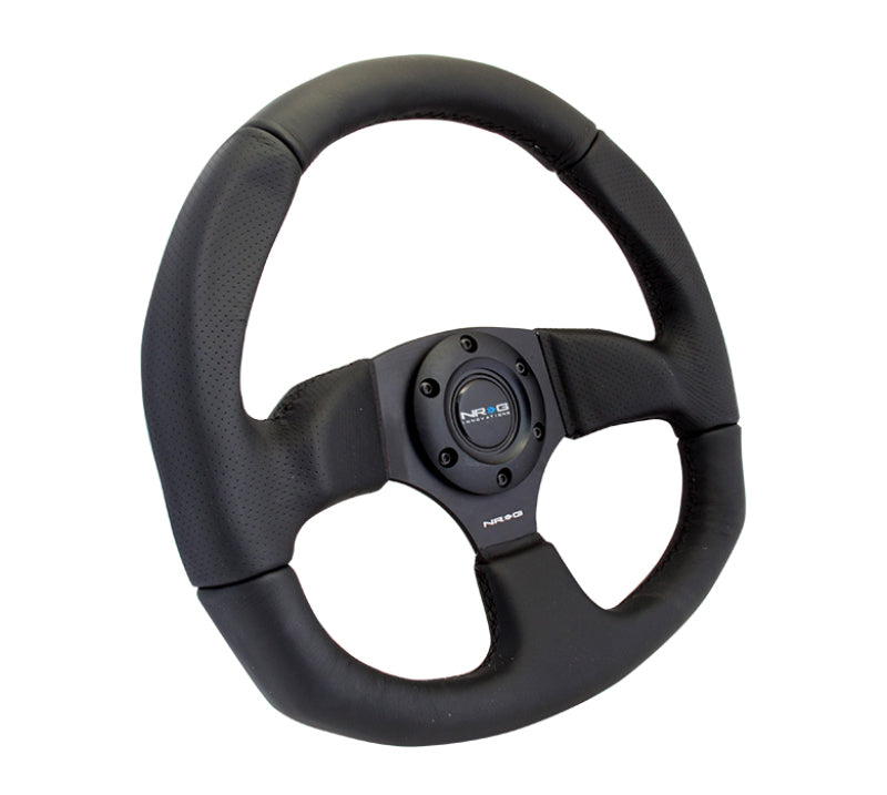 NRG Reinforced Steering Wheel (320mm Horizontal / 330mm Vertical) Leather w/Black Stitching Steering Wheels NRG