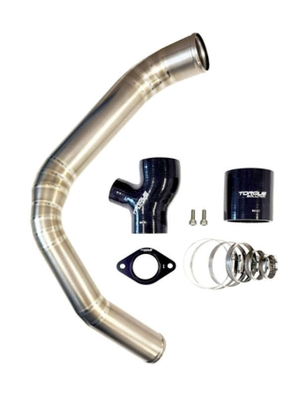 Torque Solution 15-21 Subaru WRX Top Mount Charge Pipe - Titanium Brushed / Raw Air Intake Components Torque Solution