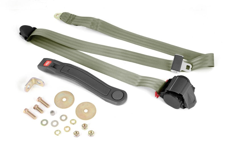 Omix 3-Point Seat Belt Olive Retractable Universal Seat Belts & Harnesses OMIX