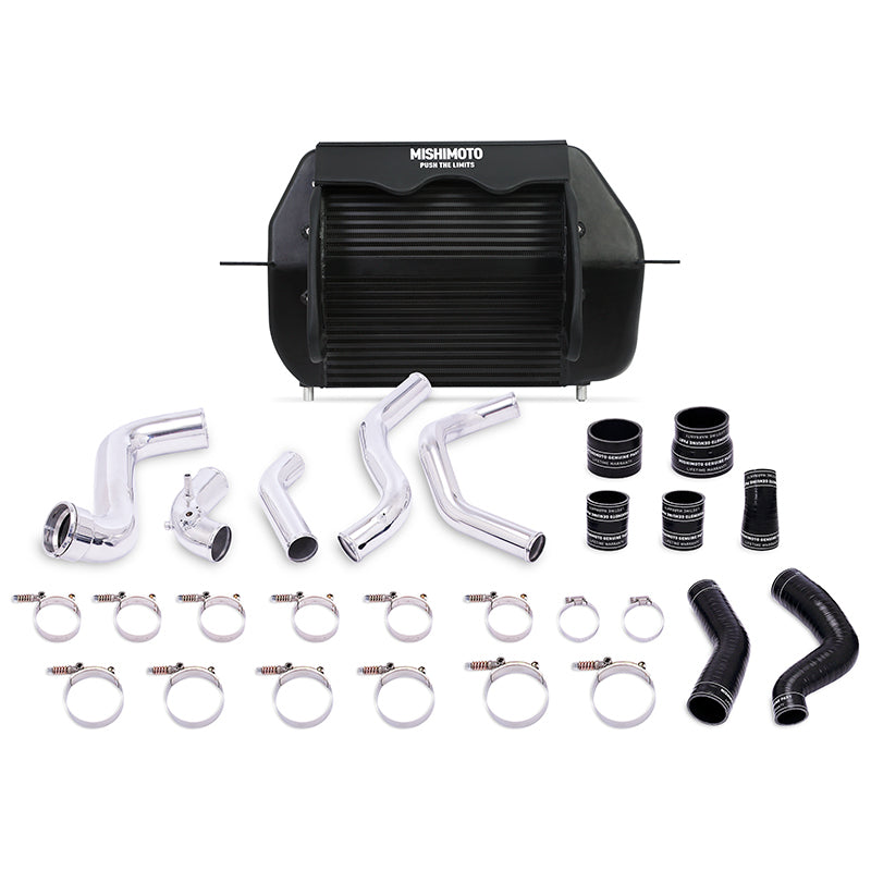 Mishimoto 2011-2014 Ford F-150 EcoBoost Black Intercooler w/ Polished Pipes Intercooler Kits Mishimoto